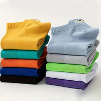 Chaussettes courtes invisibles respirantes et absorbantes pour hommes, en polyester et coton, tissage à aiguille simple, pour le sport, le quotidien et les affaires