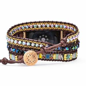 Gran oferta de correa de piedra Natural para reloj inteligente, pulsera de reloj de ágata de 38mm y 42mm para Iwatch Series 7/6/5/4/3/2/1/<span class=keywords><strong>SE</strong></span> - Product Image 6