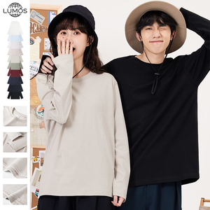 Camiseta Lumos Personalizable con Logotipo, <span class=keywords><strong>de</strong></span> Color Sólido, Holgada, Informal, <span class=keywords><strong>de</strong></span> Manga Larga, para Hombre y <span class=keywords><strong>Mujer</strong></span>, Multiusos, <span class=keywords><strong>de</strong></span> Algodón Puro - Product Image 2