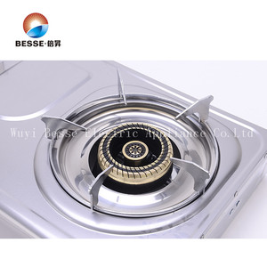 Cuisinière à gaz portable ZGBES à deux brûleurs en acier inoxydable avec commande par bouton et allumage piézoélectrique, idéale pour usage hôtelier, avec fonction de sécurité anti-extinction de flamme facile à utiliser. - Product Image 5