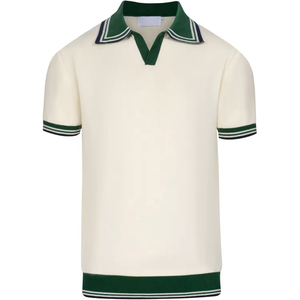 Camiseta Polo de Punto Sólido para Hombre, Estilo Casual y Elegante para el Verano, Uso Diario - Product Image 5