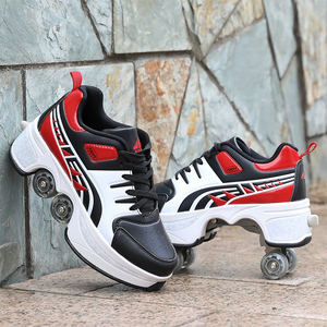 Chaussures de sport pour enfants avec 4 roulettes, chaussures à roulettes pour la marche et les sports en plein air, roues rétractables - Product Image 5
