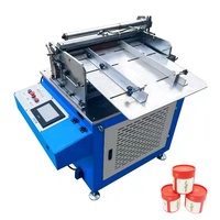 Machine d'étiquetage de bobines de papier entièrement automatisée contrôlée par PLC avec colle thermofusible pour la production de boîtes cylindriques 10-40 fois/min