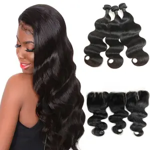 ขายส่งราคา 10 12 14 18 นิ้วนำเข้าบราซิลผมมนุษย์, หนาและหนา Cuticle Aligned บราซิล Virgin Hair Bundles