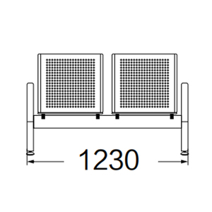 فولاذ كبير حديث يتكون من ثلاثة أشخاص للانتظار المريح للمدارس ومراكز التسوق والمستشفيات والمطارات - Product Image 2