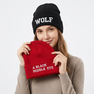 Hot Sale Custom Unisex 100% Acrylic Dot Pattern Winter Beanie <b>Hat</b> - Product Image 1