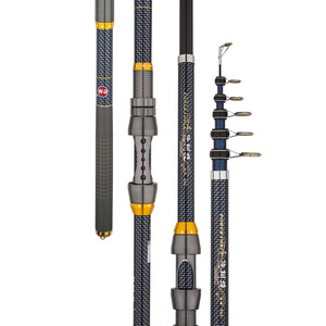 Canne à pêche en mer 3,5 m en fibre de carbone télescopique ultra-rigide légère pour lancer longue distance, portable, pour eau salée, guides SIC, action rapide - Product Image 1