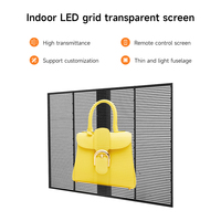Pantalla LED Transparente para Interiores P3.91-7.82, Malla Invisible para Centros Comerciales, Exhibiciones, Escaparates y Ventanas, para Publicidad