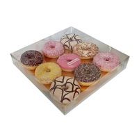 Boîte d'emballage de gâteau alimentaire personnalisée avec fenêtre en PVC transparent et boîte d'emballage de macaron avec plateau en plastique inséré