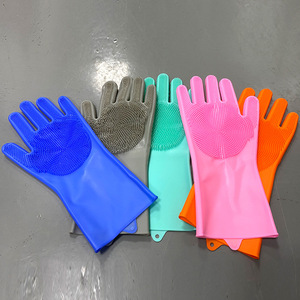 Gants en silicone en stock pour usage commercial en cuisine, lavage de la vaisselle, nettoyage, imperméables, résistants à la chaleur, épaissis, à adhérence magique - Product Image 3
