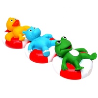 Jouets promotionnels divers : Ensemble de jouets de bain flottants pour enfants, comprenant des bouées et des animaux en caoutchouc (singe), et des jouets de salle de bain magnétiques