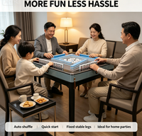Table de mahjong automatique électrique à pieds fixes pour divertissement familial et de fête