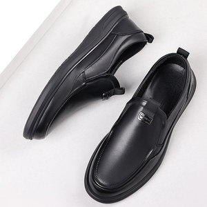 Nueva Llegada: Zapatos Slip-On de Cuero Genuino para Hombre, Estilo Casual de Negocios, Parte Superior Suave, Antideslizantes, Cómodos para Uso Diario - Product Image 5