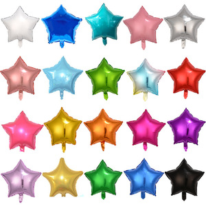 Globos de Helio en Forma de Estrella y Corazón de 18 Pulgadas en Dorado, Plateado, Azul y Rosa para Decoraciones de <span class=keywords><strong>Halloween</strong></span>, <span class=keywords><strong>Cumpleaños</strong></span> y Bodas - Product Image 1