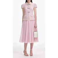 Robe coordonnée en tweed pour femmes |   Ensemble robe et veste en bouclé assorti pour l'automne, le printemps et les occasions spéciales