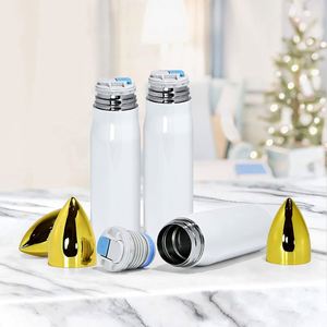 <b>Vacuum</b> Insulated Bullet Shape Water Bottle 304 Stainless Steel <b>Portable</b> Outdoor Sports Cup Leakproof Travel Thermos - Product Image 2