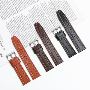 Bracelets de montre classiques en cuir véritable à dégagement rapide 20 mm 22 mm pour hommes et femmes - Product Image 2