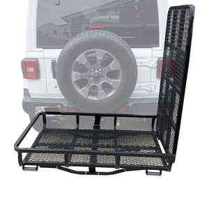 <span class=keywords><strong>Porte</strong></span>-bagages pliable pour attelage arrière de 2 pouces, capacité de <span class=keywords><strong>500</strong></span> lb, panier à bagages avec support de toit, support d'attelage pour toit de voiture - Product Image 1