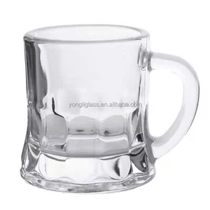 Logo personnalisé petite chope à bière 2oz mini <span class=keywords><strong>verre</strong></span> à liqueur avec poignée tasses en <span class=keywords><strong>verre</strong></span> pour café expresso verres à boire verres à café - Product Image 6
