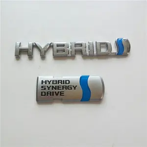 Plastic Custom Chrome Letter Car Body Decoration Hybrid Synergy Drive Rear Emblem