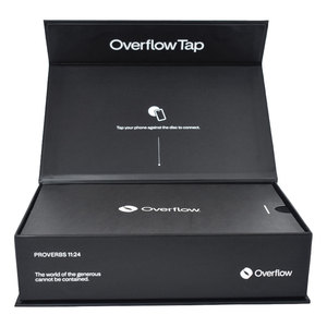 Magnetic <b>Boxes</b> for <b>Black</b> High Quality <b>Gift</b> Box Packaging With Custom NFC Card Paper Box - Product Image 5