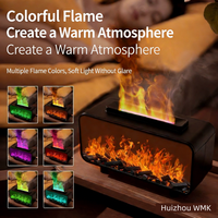 Diffuseur d'huiles essentielles à ultrasons avec flamme de cheminée personnalisée, logo personnalisé, 200 ml, USB, 7 couleurs, aromathérapie