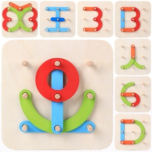 Set Educativo in Legno per Costruzioni con Lettere e Numeri, Gioco di Impilamento e Classificazione Forme e Colori - Product Image 3