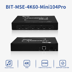 Penampil Multi layar 4K60 MxN, tampilan melalui paralel Multi layar 1 dalam 4 luar 2X2 1X4 Pixel-to-pixel Expander - Product Image 3