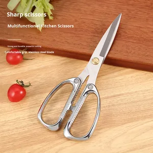 Nhà Máy Trực Tiếp Nhiệm Vụ Nặng Nề Kẽm Hợp Kim Thép Không Gỉ Nhà Bếp Xương Gà Kéo <span class=keywords><strong>3</strong></span> Lưỡi 7.5 Inch Vàng Bạc Kks25011 Mô Hình - Product Image 4