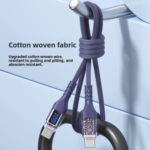 <span class=keywords><strong>Cable</strong></span> <span class=keywords><strong>USB</strong></span> <span class=keywords><strong>C</strong></span> <span class=keywords><strong>Original</strong></span> de Fábrica de Alta Calidad, 100W, Pantalla Digital Transparente, Tipo-<span class=keywords><strong>C</strong></span> a Tipo-<span class=keywords><strong>C</strong></span>, <span class=keywords><strong>Cable</strong></span> de Carga Rápida de Datos para iPhone - Product Image 3