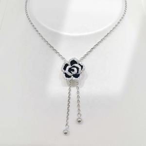 Precio de fábrica, collar de plata de ley 925 con perlas, chapado en oro, estilo coreano, regalo para mujer, novia, colgante de luna, collares finos. - Product Image 5