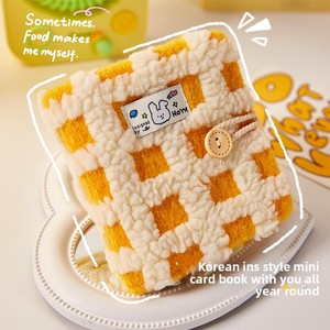 Style coréen INS Wind 3 pouces de grande valeur en cuir à carreaux chaud petit album de cartes à une grille à feuilles mobiles boîte à photos fichier petite <span class=keywords><strong>carte</strong></span> classement - Product Image 1