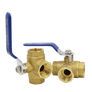 Válvula de bola de latón de 3 vías de la mejor calidad con conexión de rosca NPT hembra para la industria del petróleo y el gas - Product Image 1