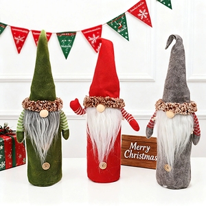 Fundas Tradicionales para Botellas de Vino con Diseño de Krampus, Decoraciones Navideñas de Tela No Tejida para la Mesa Festiva y Decoración de Fiestas - Product Image 1