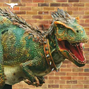 创英高科技品质动画可穿戴动画霸王龙恐龙服装2022逼真的羽毛行走