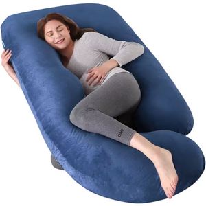 Almohada de Maternidad en Forma de G con Soporte Adaptativo de Espuma Viscoelástica Triturada para Comodidad en el Embarazo y Alivio de Presión en Todo el Cuerpo - Product Image 1
