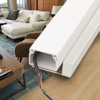 Gaine de câblage PVC moderne Misumi DECT-2516, écologique, installation visible, adhésif invisible, décorative, pour le commerce international