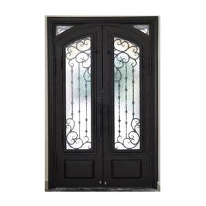 Venta de fábrica varias puertas delanteras de hierro forjado puerta principal diseño de Puerta de Hierro rotura térmica - Product Image 2