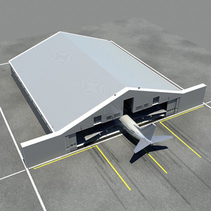 Kits de construcción portátiles desmontables de bajo costo, hangar de aviones de construcción de acero de sección H soldado prefabricado - Product Image 5
