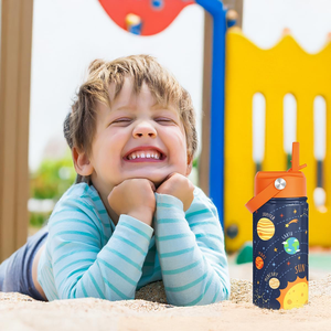 Tùy Chỉnh 12Oz 16Oz 18Oz Toddler Uống Chai Nước Cho Trẻ Em Thép Không Gỉ Trẻ Em Trẻ Em Phích Chai Nước - Product Image 6