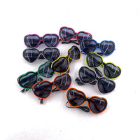 Lunettes LED monochromes lumineuses (plastique) - Piles AA - Utilisation intérieure - Noël, Halloween, bar, rave party, performance scénique
