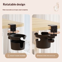 Soporte Ajustable para Tazas de Escritorio, Abrazadera Universal para Tazas de Café y Botellas de Agua, Agarre Mejorado para Varios Tamaños