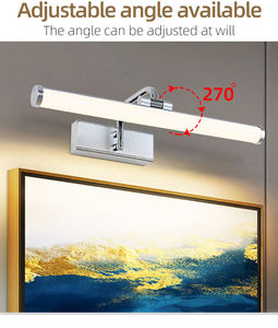 Applique murale moderne élégante en argent, éclairage élégant pour tableau, pour la décoration murale intérieure de la maison - Product Image 4