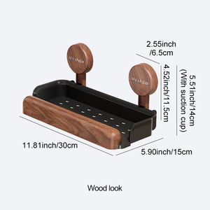 UFORU Rangement <span class=keywords><strong>Mural</strong></span> Ventosa Organizador de pared Estante de inodoro Organizador Estante de plástico Organizador de almacenamiento de baño - Product Image 4