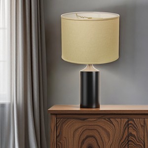 HMS 14 \ "pergamena Beige retro del passato paralume in lino a tamburo eleganti cover e sfumature - Product Image 2