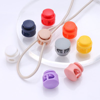 Attache élastique colorée à double trou avec clip à ressort, boucle antidérapante en plastique et nylon pour sacs, bagages, ajusteur de lacets de chaussures, cordon - Chine