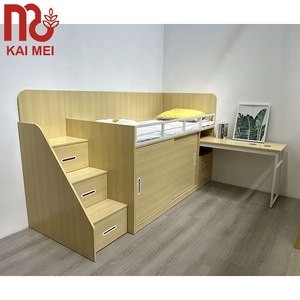 Letti in Legno Naturale <span class=keywords><strong>Letto</strong></span> a <span class=keywords><strong>Soppalco</strong></span> <span class=keywords><strong>Matrimoniale</strong></span> in Metallo per Dormitorio <span class=keywords><strong>con</strong></span> Scrivania per Computer - Product Image 3