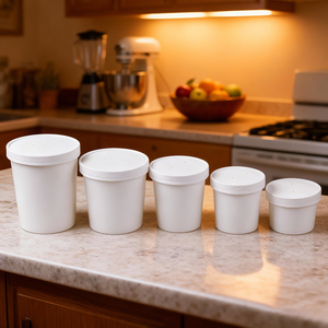 Venta de Fábrica: Vasos de Papel Kraft Desechables de 8oz, 12oz, 32oz y 24oz para Envasado de Alimentos, Sopas Calientes y Frías, Ideales para Food Trucks - Product Image 5