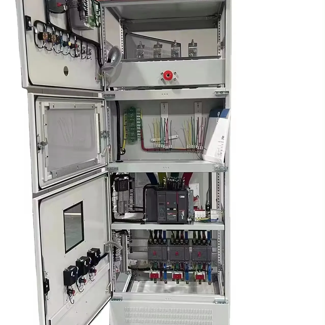 380V 3 phases 4 fils panneau d'appareillage électrique PLC/vfd panneau de distribution électrique