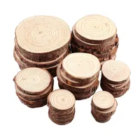 Unfinished Wood Craft Wood Unfinished Natural Wood Slices Wooden Circles With Tree Bark Log Discs For DIY Craft